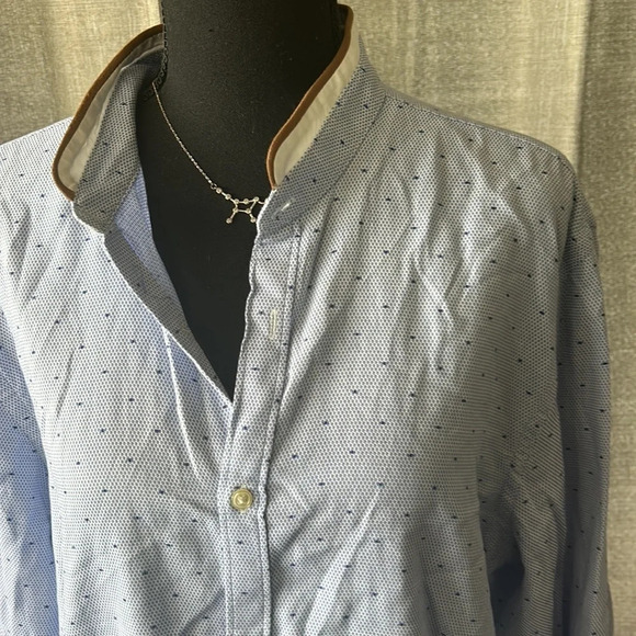 Blue Zara Man Button Up - Picture 2 of 4